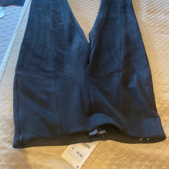 Zara Black Faux Suede Stretch Pant - Picture 9 of 13